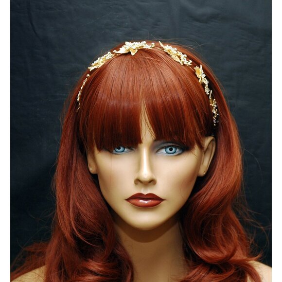 Wedding Bridal Headpiece Gold Tone